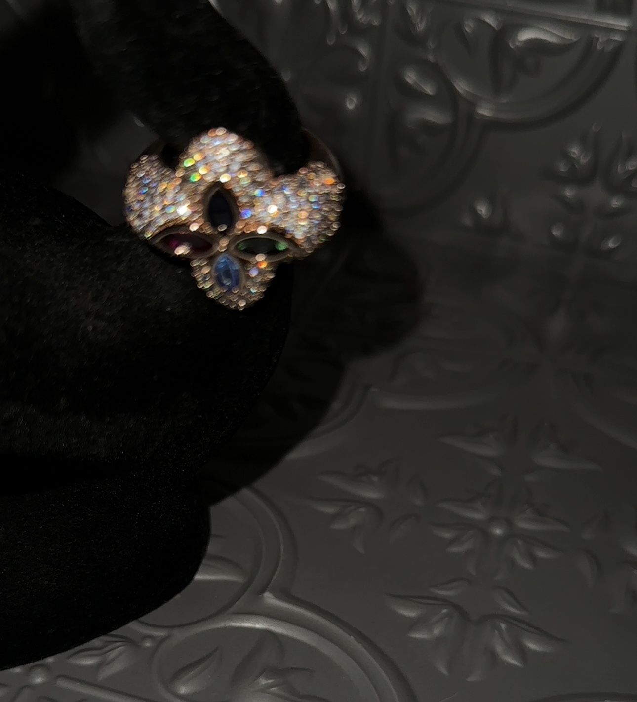 18 k Rose-gold Plated Clover Ring 