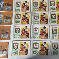 Vintage Blue/Green Stamp Books