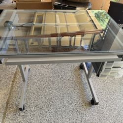 Glass Incline Art Desk