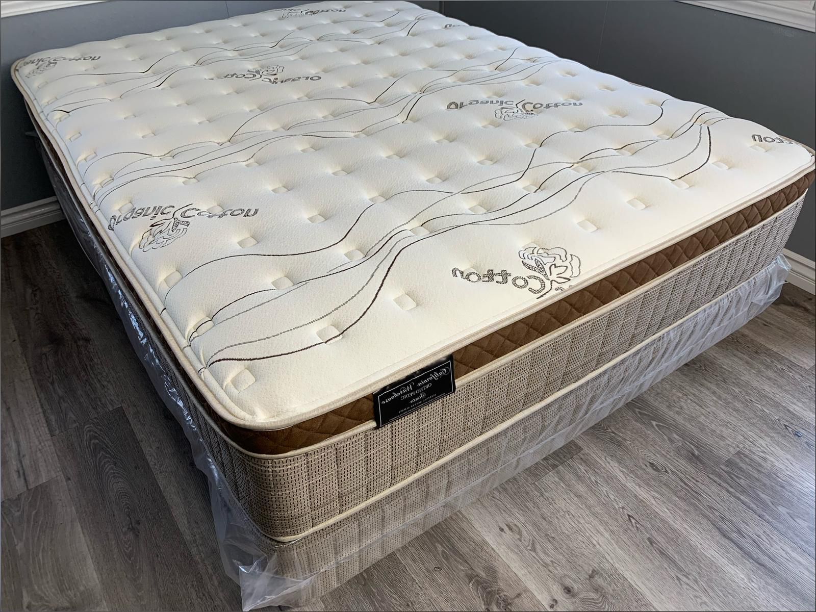 Full Organic Cloud Edition Europillow Top 12inch Matres AndBoxspring!!