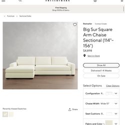 Pottery Barn Big Sur Sofa With Chaise