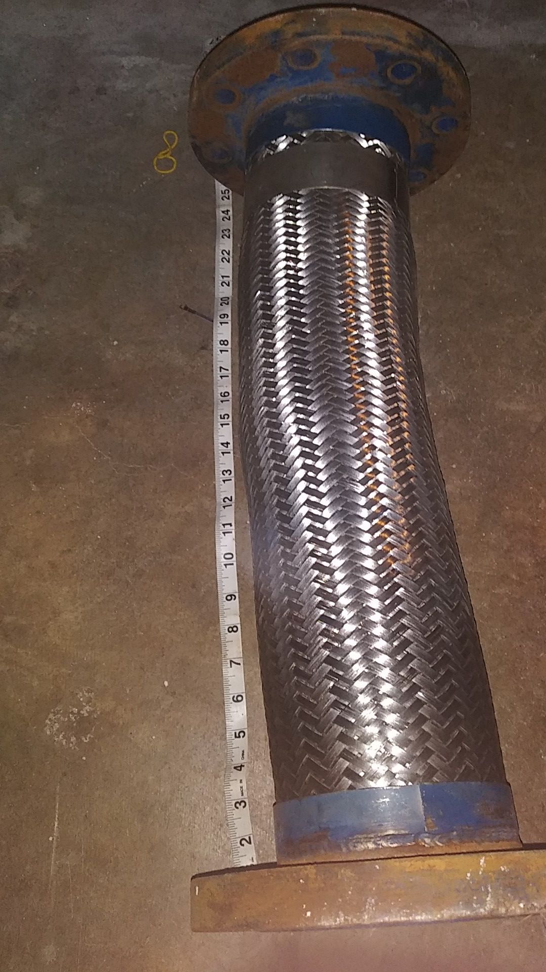 9" braided stainless steel pipe. 24" long **