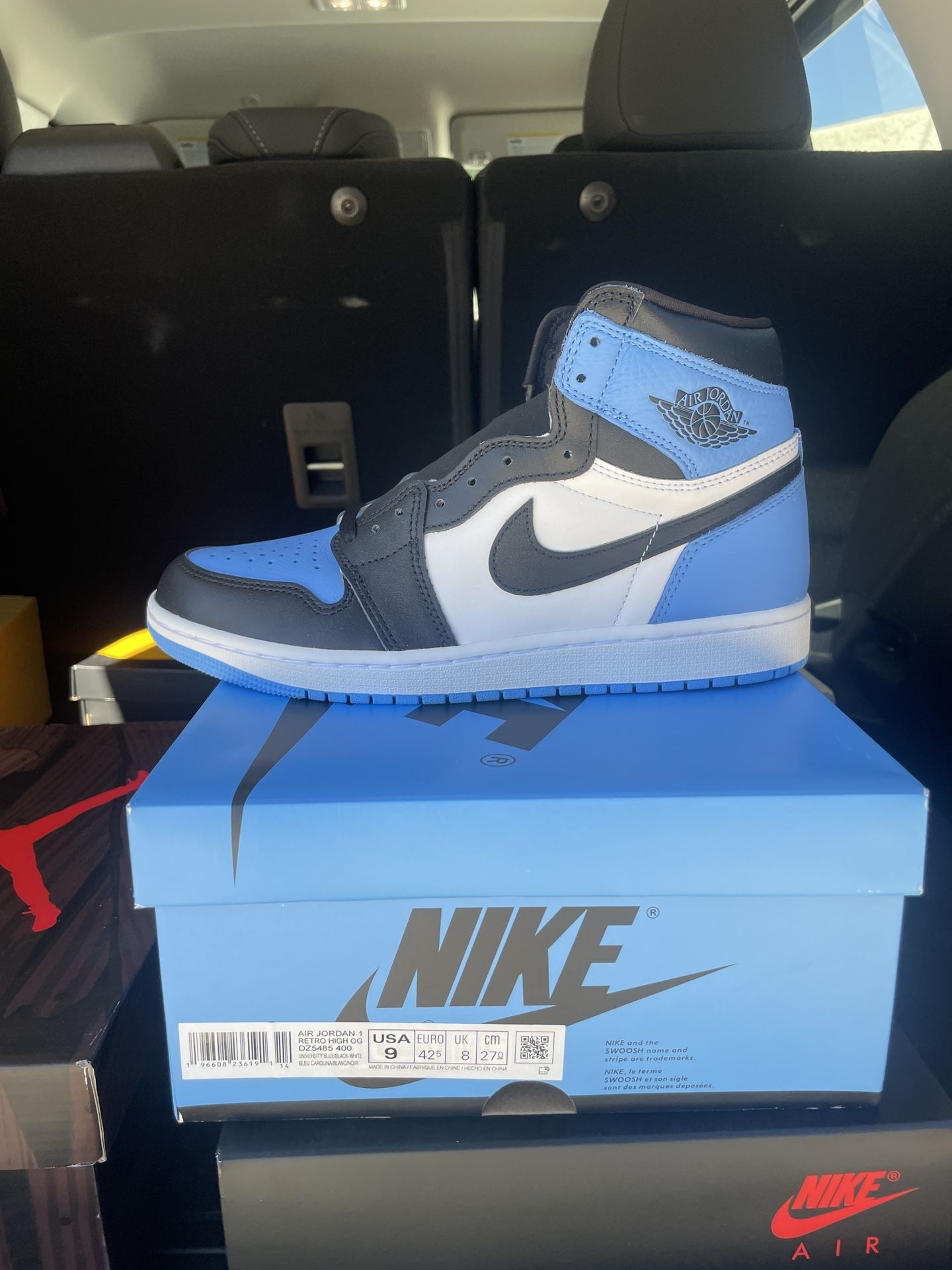 Brand New Jordan 1 UNC Toe Size 9M