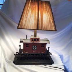 Vintage Train, Table Lamp, Works Great, Bachmann Train Santa FE ATSF 425 Caboose