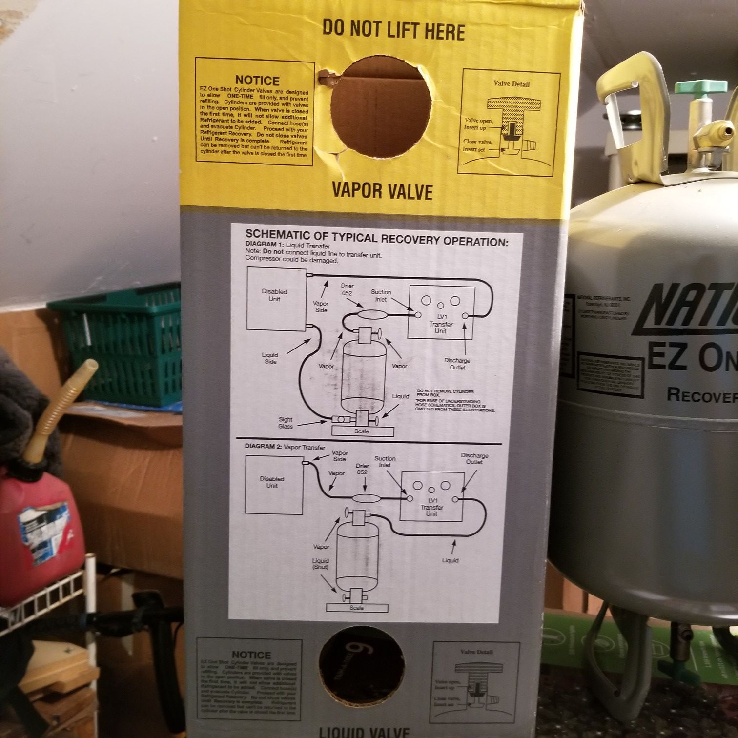 Brand new freon recovery tank