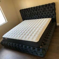 New In Box King Bed Frame With Mattress (Read Description Below)