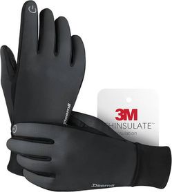 Winter Gloves Men Women Made with 3M Thinsulate, Lightweight Thermal Warm Gloves for Cold Weather with Touch Screen Fingers, Water Resistant Running G