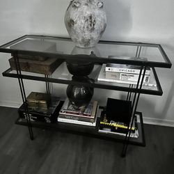 3 Shelf Glass Console Table