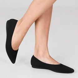 Arromic knit pointed toe slip on comfy casual flats women Size 8