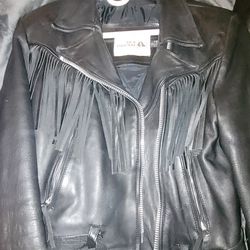 Genuine Leather Fringe Jacket