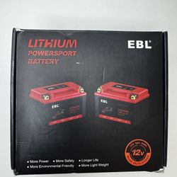 EBL Lithium Powersports Motorcycle Battery Model# MLI12-ST050A