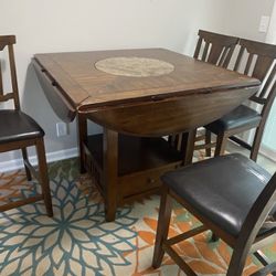 Height Table And Four Chairs 