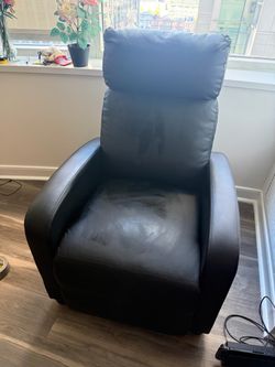 Black leather chair