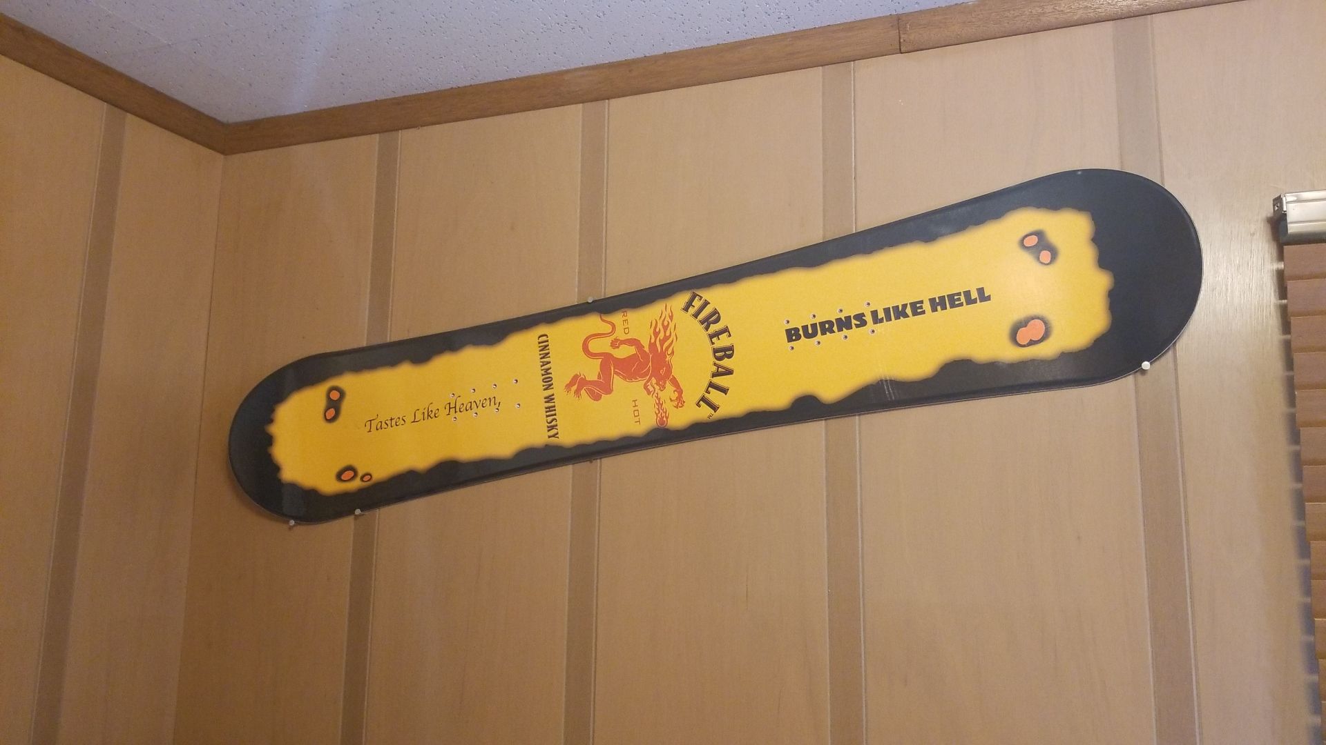 RARE FIREBALL WHISKY SNOWBOARD