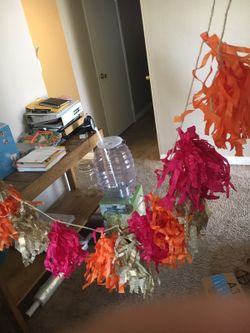 Banner: Tissue paper tassels