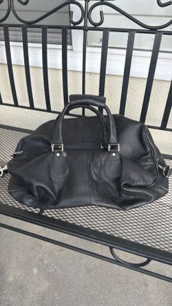 Leather soft tote bag