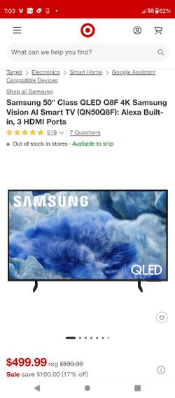 Samsung 50' 4K Smart Tv
