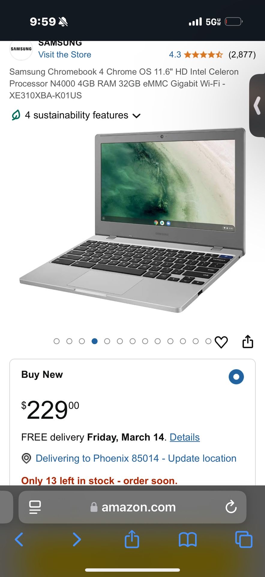 Samsung Chromebook 4 Chrome OS 11.6" HD Intel Celeron Processor /can Talk Price