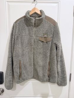 L.L.Bean Hi-Pile Sherpa Fleece Jacket Olive Large