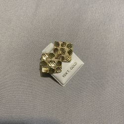 10k Nugget Earring