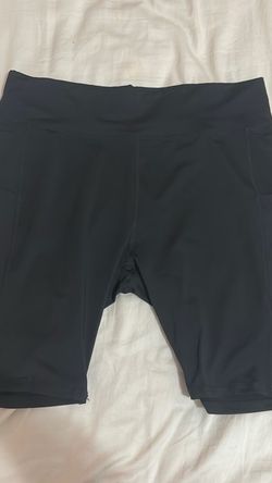 Black High Waisted Biker Shorts with Pockets