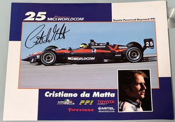 Autographed Indy Cristiano da Matta Racing Promo Card
