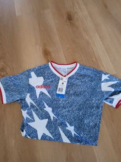 Brand NEW Adidas Denim Graphic Jersey - Youth Medium