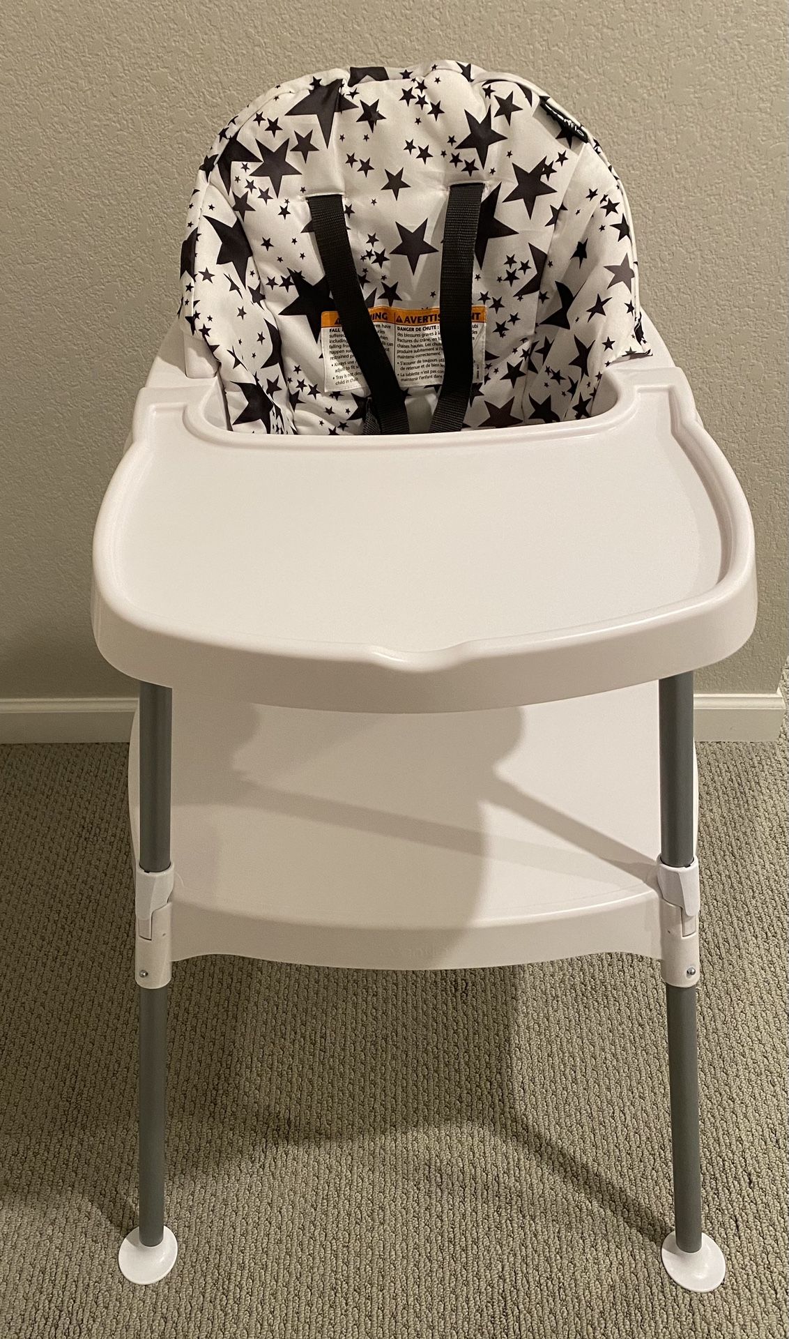 Evenflo 4-in-1 Eat & Grow Convertible High Chair (“Pop Star Gray”), Like New!