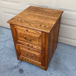 Wood File Cabinet With Folders