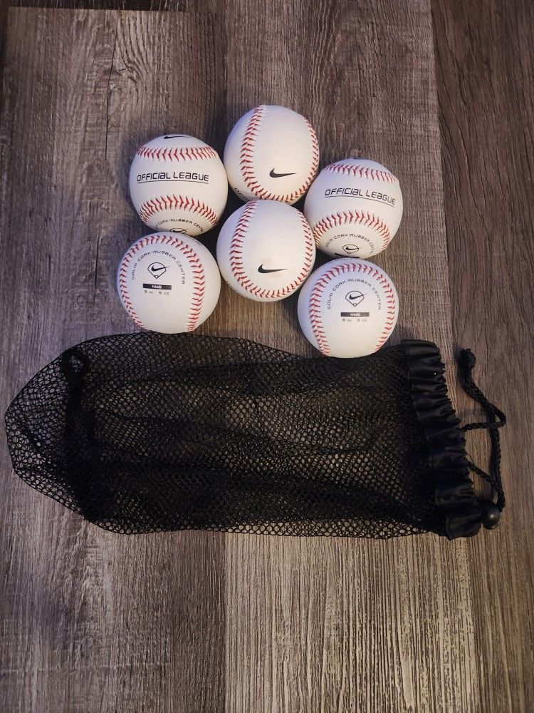 Nike Baseballs Official League 6 Balls