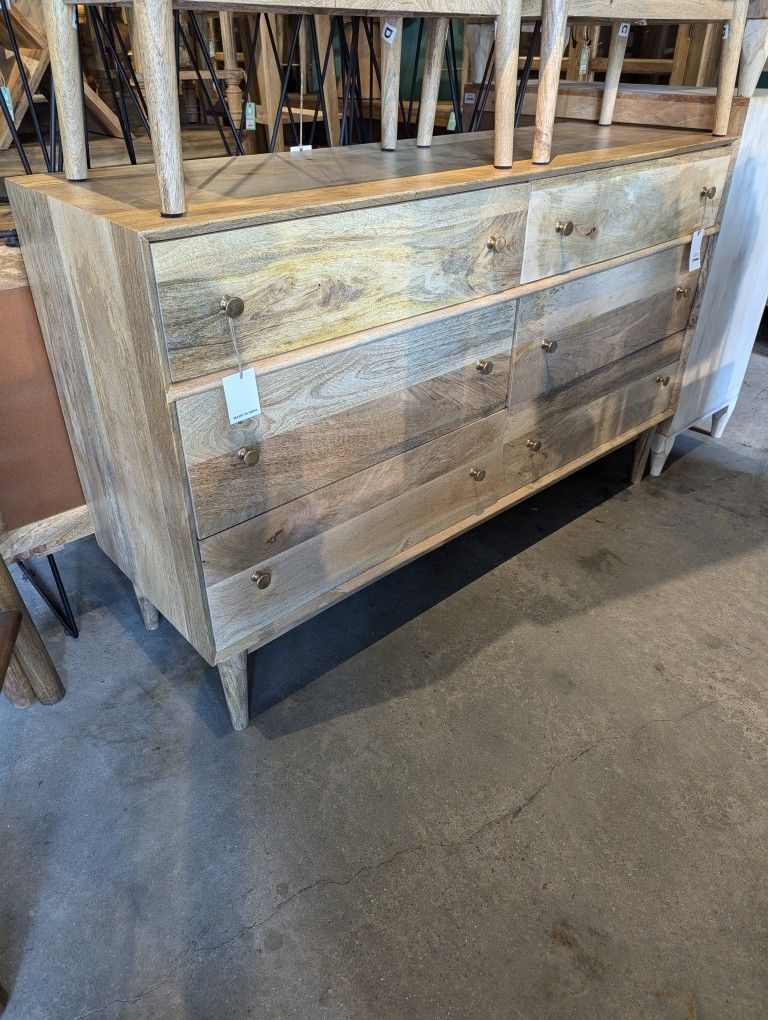 Six Drawer Mango Wood Dresser