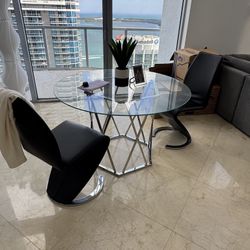 dining table with 2 chairs  