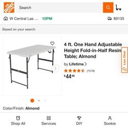 Lifetime Folding Table