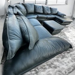 Free Delivery Leather Sectional Couch 