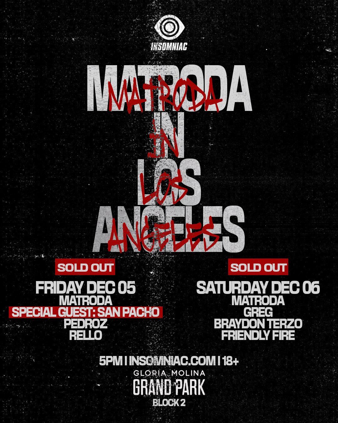 (1) Matroda Friday Ticket For Sale And (2) Tickets For His Academy Afters $120 for both