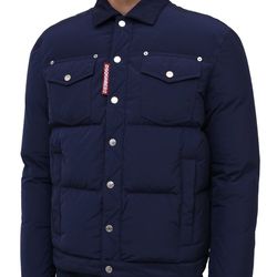 DSQUARED2 Down Puffer Jacket | Navy Blue | Size 56 (XL) | Model: S74AM1097 – Brand New