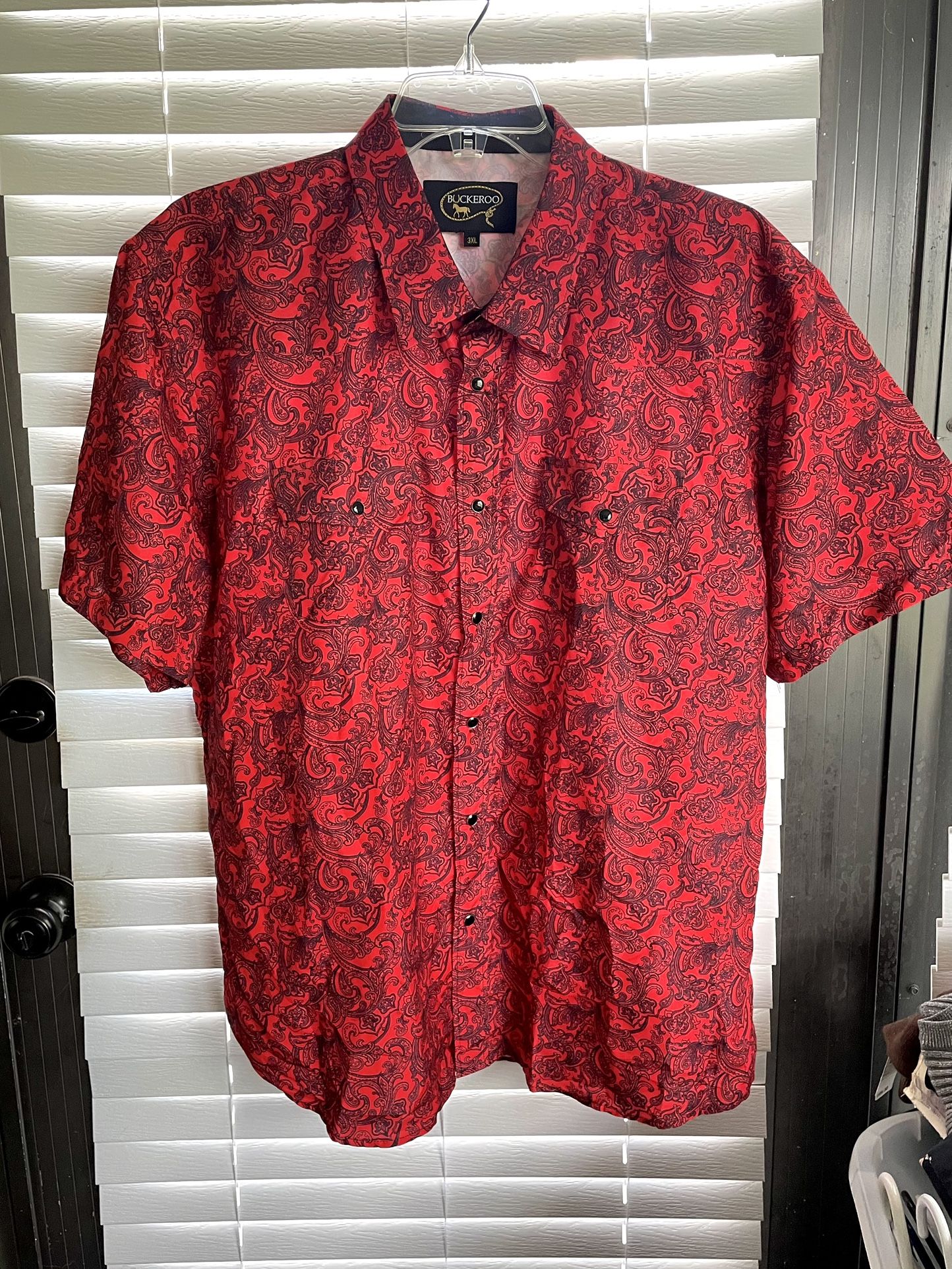 Buckeroo Western Snap-up Shirt - Men's 3XL - Black Snap - Western Ranchwear