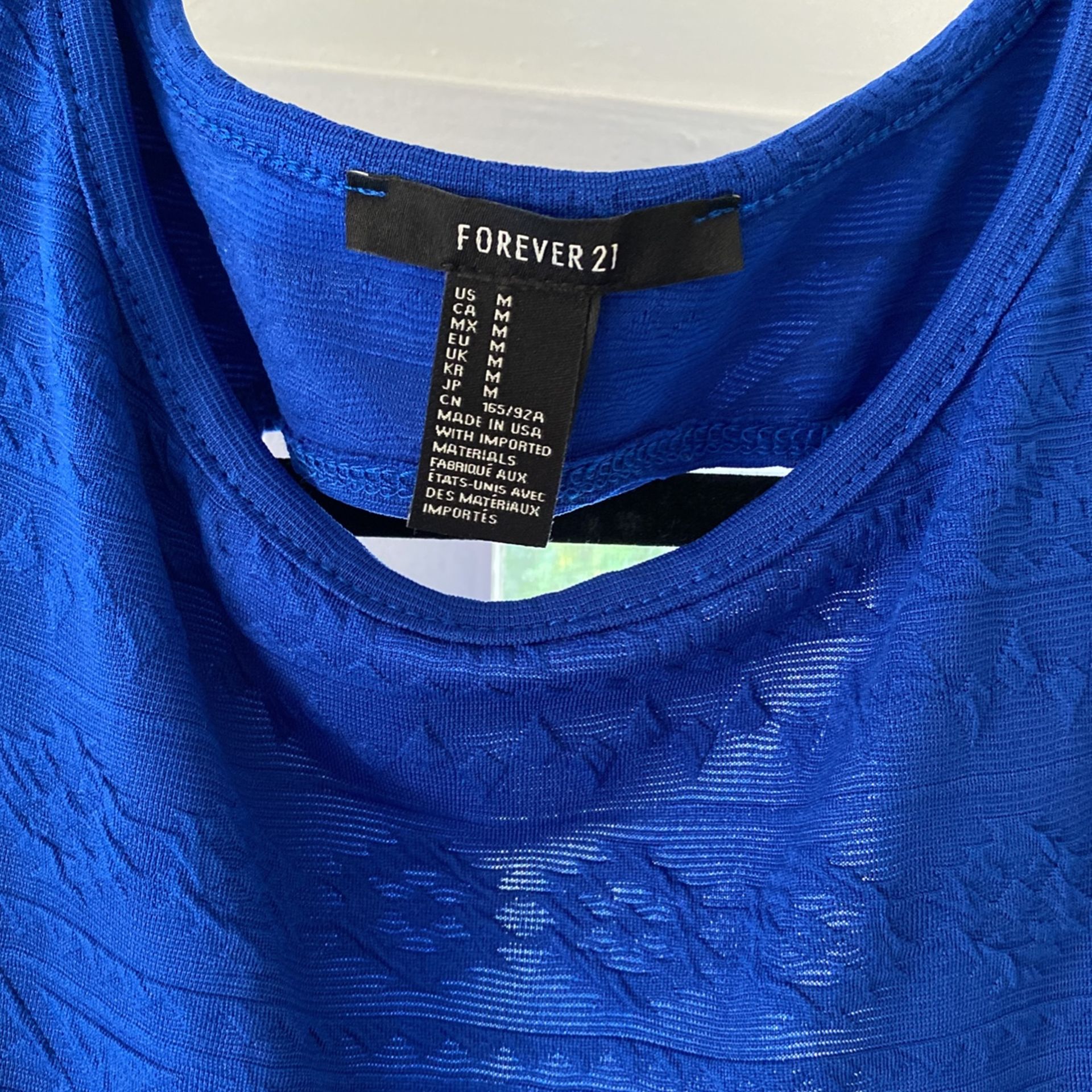 Royal Blue Forever 21 Open Back Dress Size M