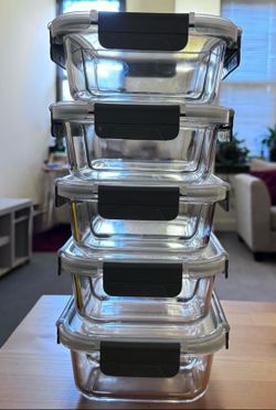 Glass Meal Prep Containers (2 compartments)