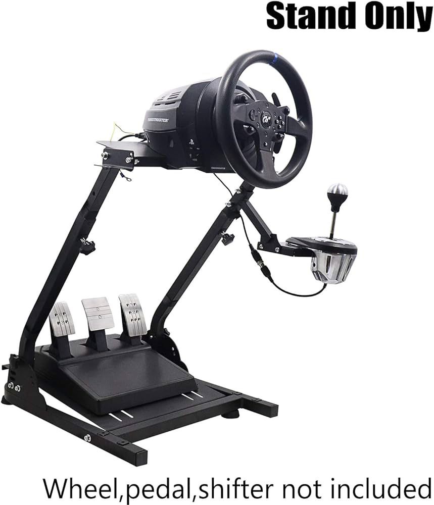 Racing Wheel Stand, Height Adjustable & Foldable Steering Wheal Stand Compatible with Logitech G25,G27,G29,G920 Gaming Cockpit