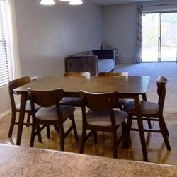 Dining Table With Full Chair Set