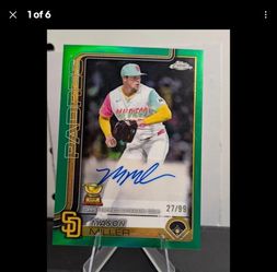 topps chrome 2025 mason miller autograph padres 27/99
