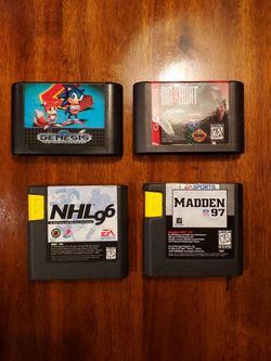 Sega Genesis Game Cartridges Lot of 4