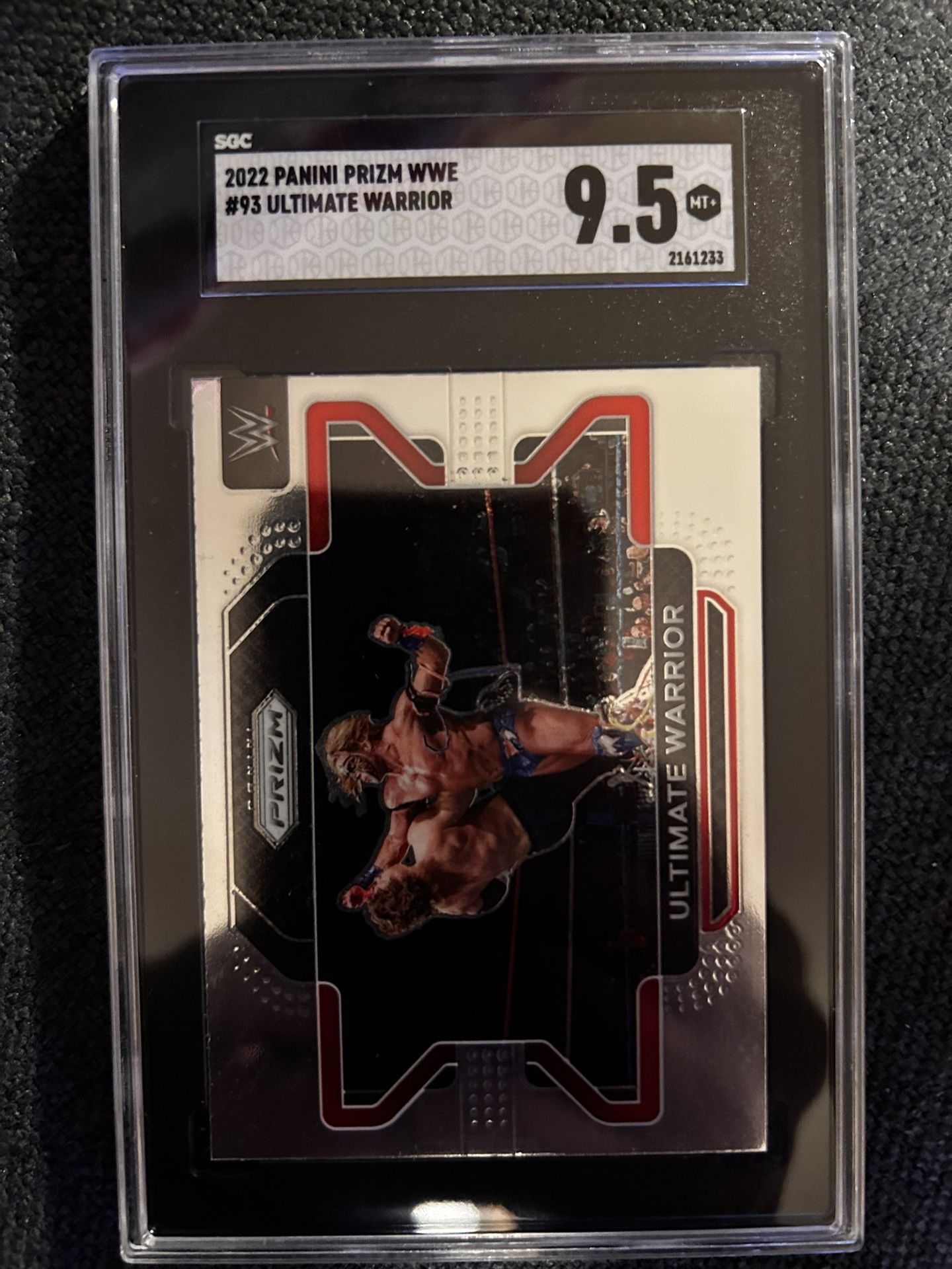 WWE Ultimate Warrior #93 CSG 9.5 Mint Plus 2022 Panini Prizm low pop