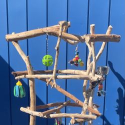 Macaw / Large Parrot Perch Tree… Funky Curvy Design , Loved By The Feathered Ones !! 👍🏼