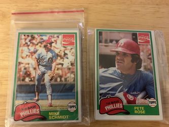 1981 Topps Coca Cola Phillies Set $20(3 Available )