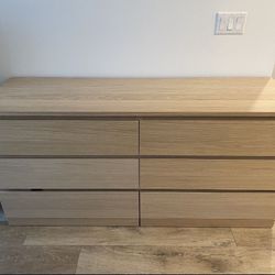 Ikea malm dresser oak deals