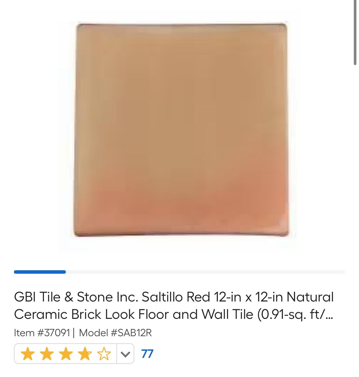 GBI Tile & Stone Inc. Saltillo Red 12-in x 12-in (5 Boxes)