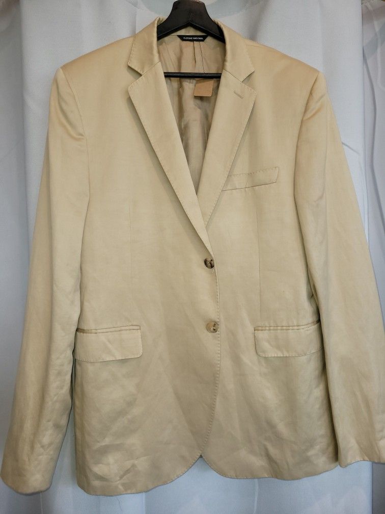 Costume National Beige 2-button Blazer, Size L