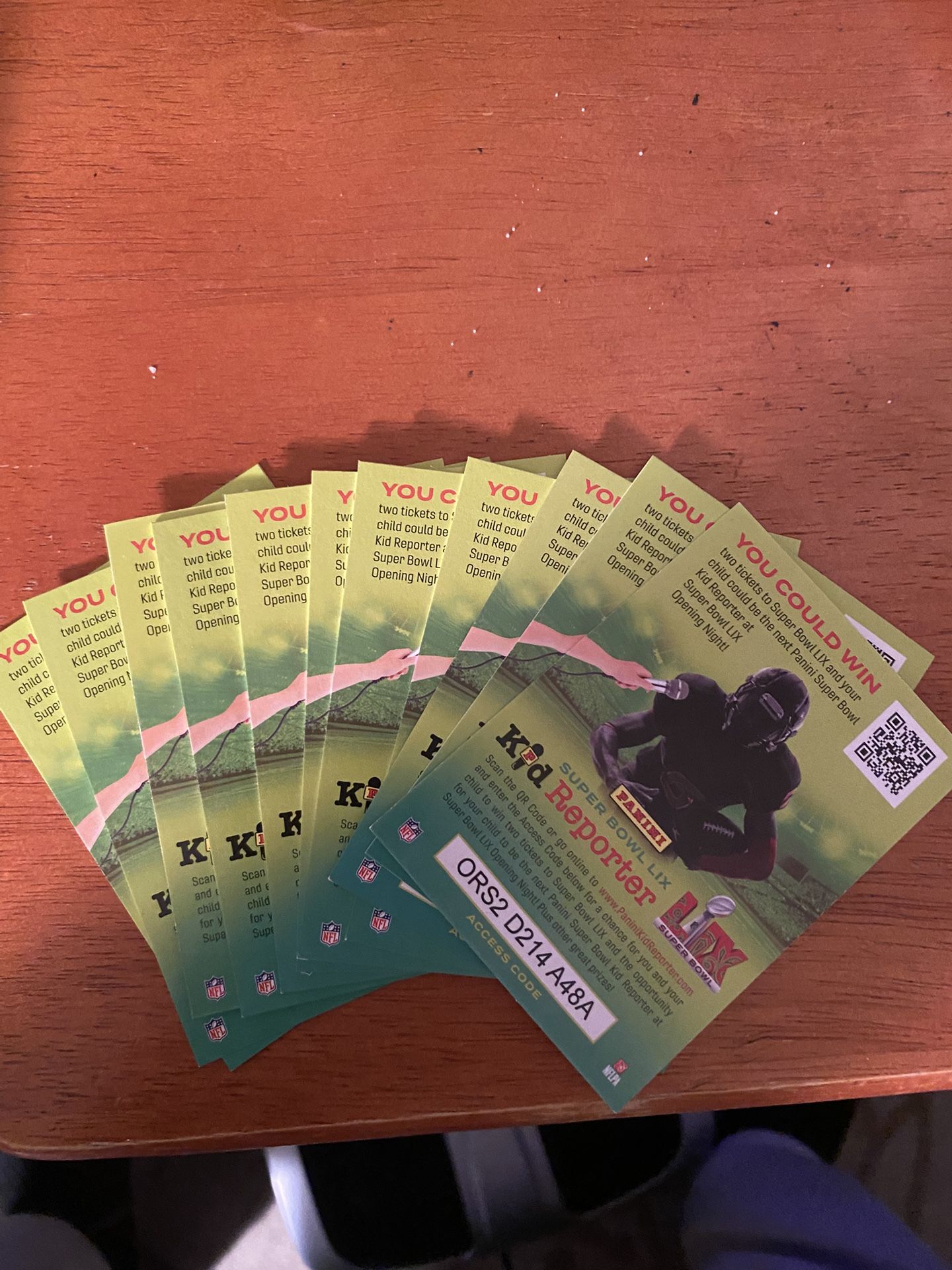 Kid reporter Super Bowl seven 124 while supplies last purchasing SASE to be recorded by one 7-1-25